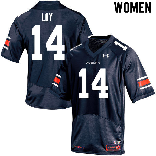 Auburn Tigers Women's Grant Loy #14 Navy Under Armour Stitched College 2020 NCAA Authentic Football Jersey VVQ4674JU